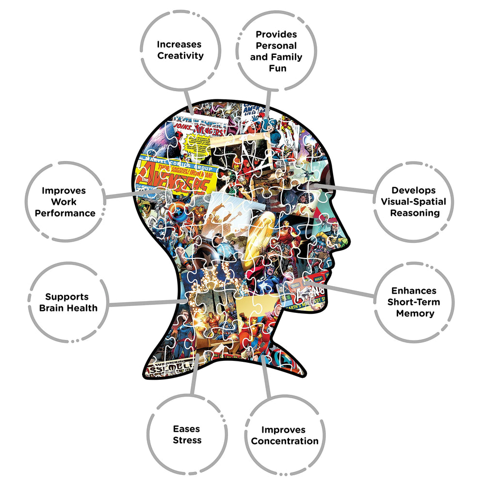 Aquarius Marvel Puzzle glare-free paper minimizes reflections during assembly
