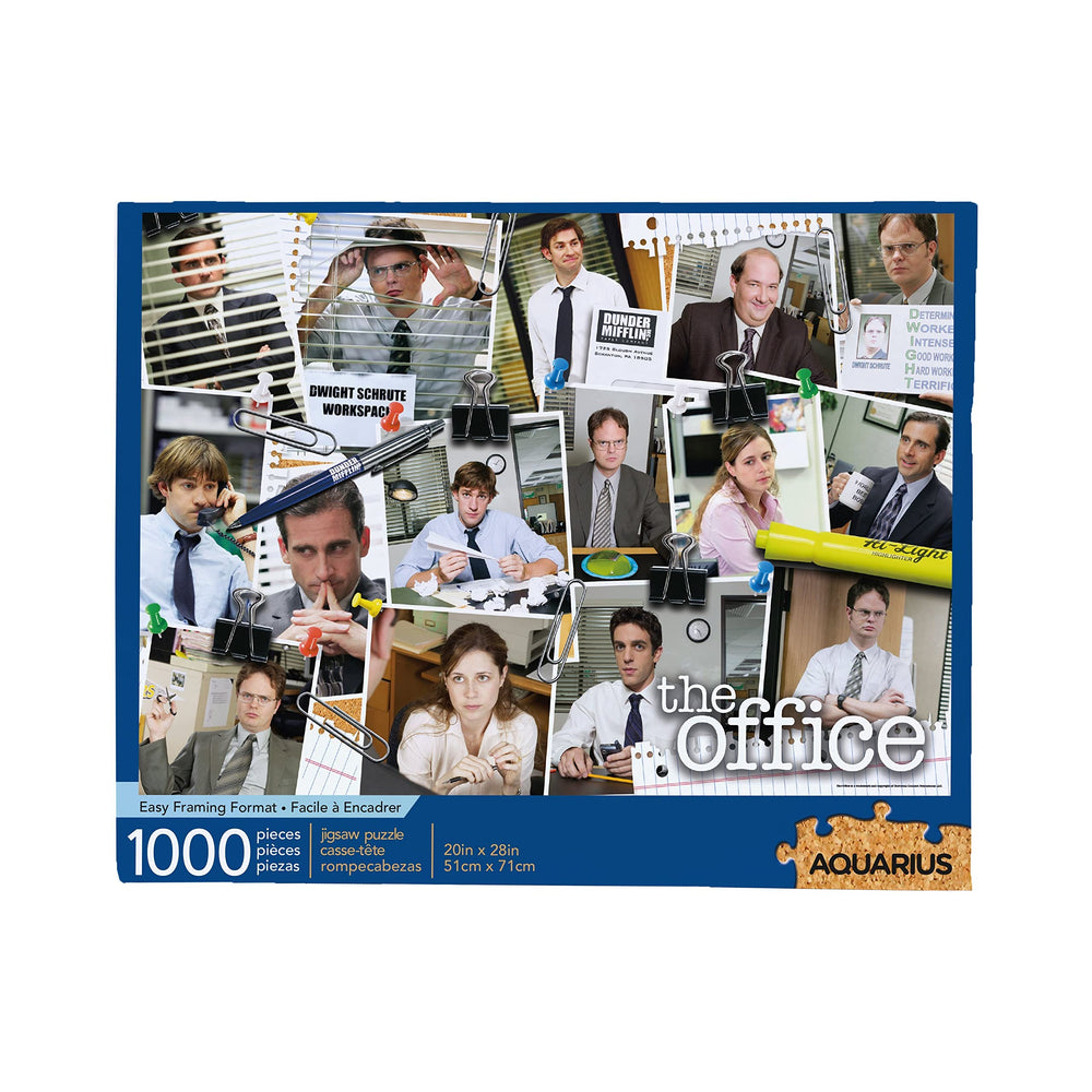 AQUARIUS box-front of The Office collage puzzle, ideal gift for fans