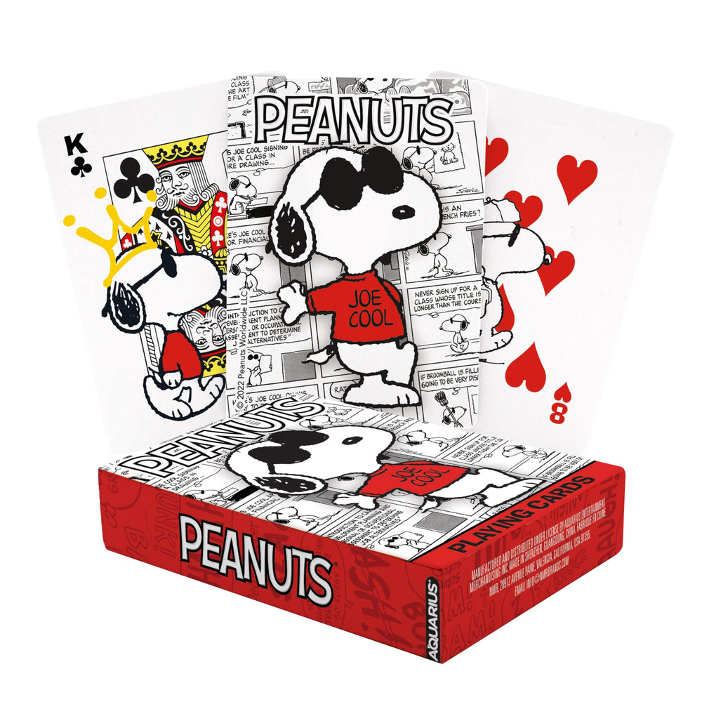 AQUARIUS Peanuts Joe Cool playing cards deck ideal for family game night