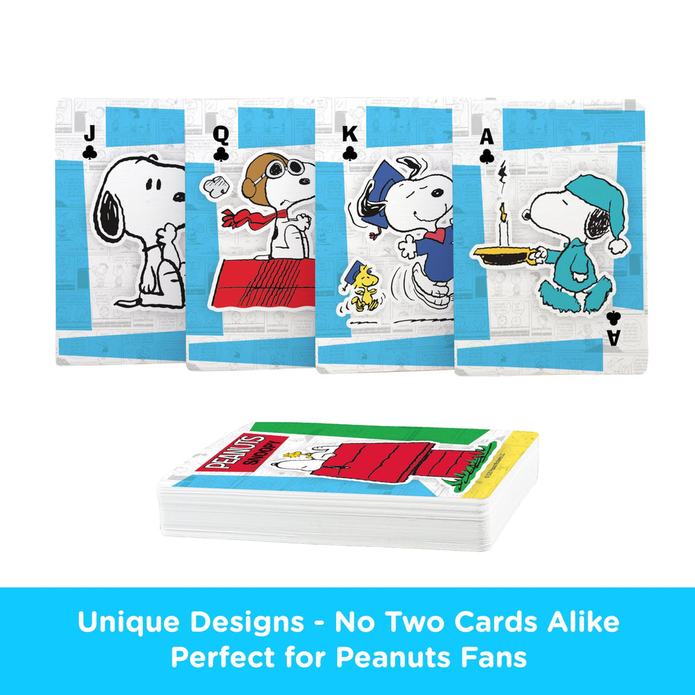 Aquarius Peanuts Snoopy playing cards panel 5, officially licensed Peanuts merchandise for collectors.