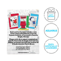 Aquarius Peanuts Snoopy playing cards panel 9, brings nostalgic charm to gatherings.