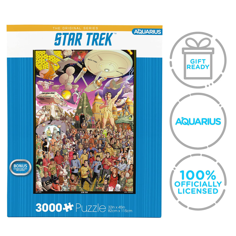 AQUARIUS Star Trek Puzzle dust-minimized design keeps work area tidy.