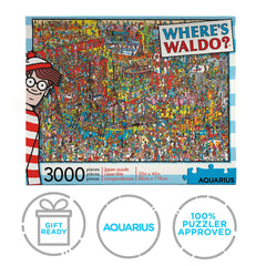 Aquarius Where’s Waldo 3000-piece puzzle official merchandise collectible.