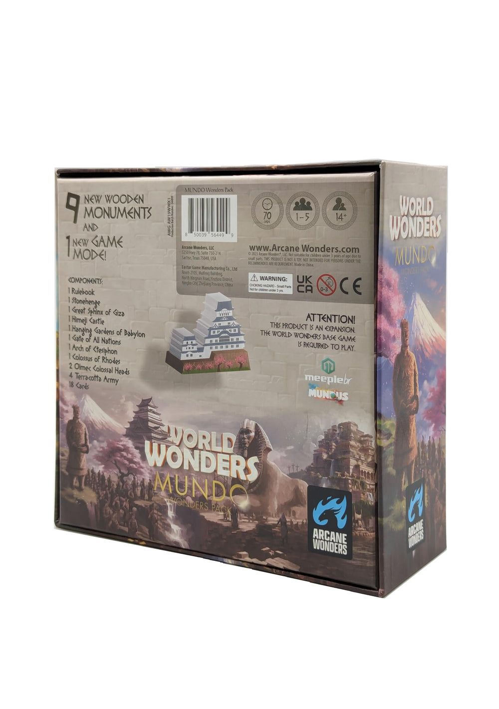 Arcane Wonders World Wonders Mundo expansion art enhances thematic immersion.