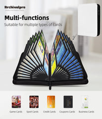 ARCHIVALPRO Premium Trading Card Binder 12-pocket with 480 slots, compact storage