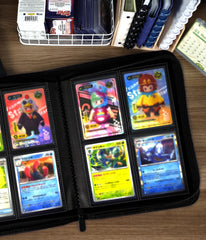 ARCHIVALPRO Premium Trading Card Binder zip side loading enables quick insertion and access