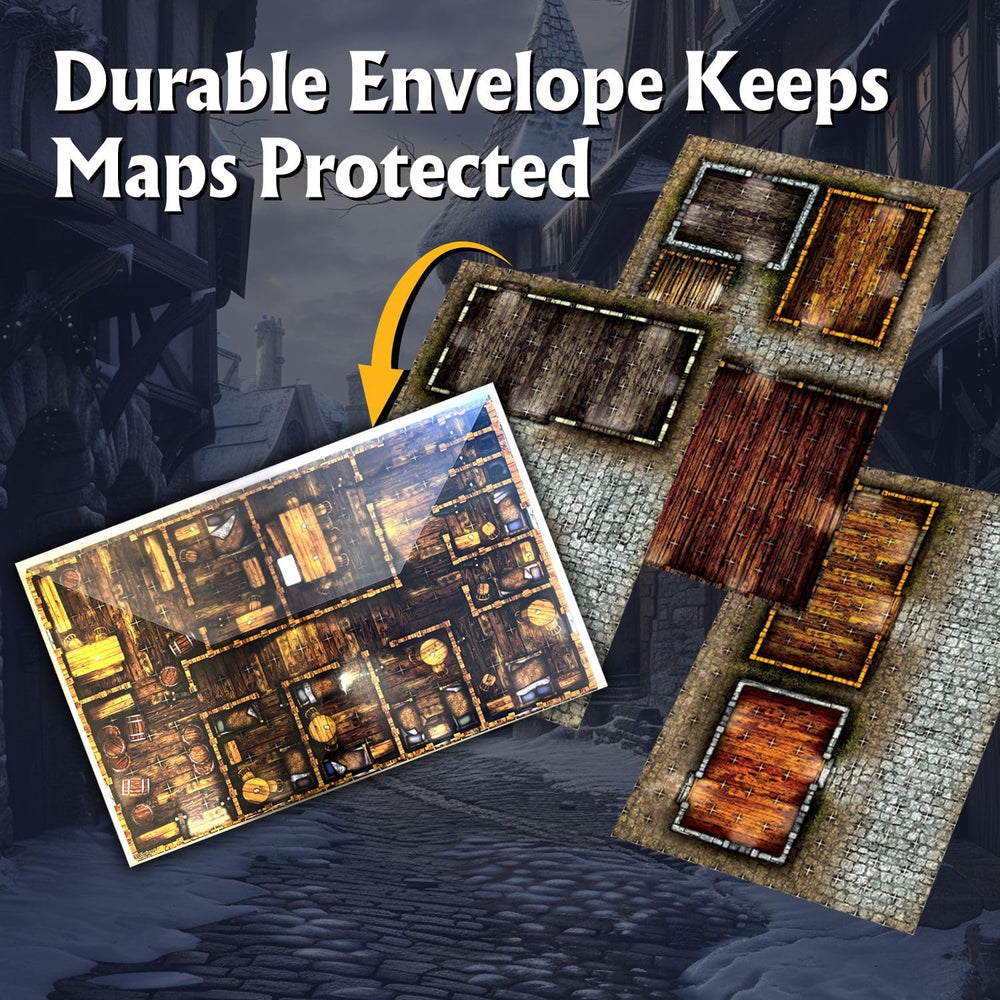 Arcknight Cobblestone City map multi-page layout boosts table setup flexibility.