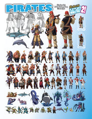 Arcknight pirates flat side view minis reveal detailed silhouettes for battle maps.