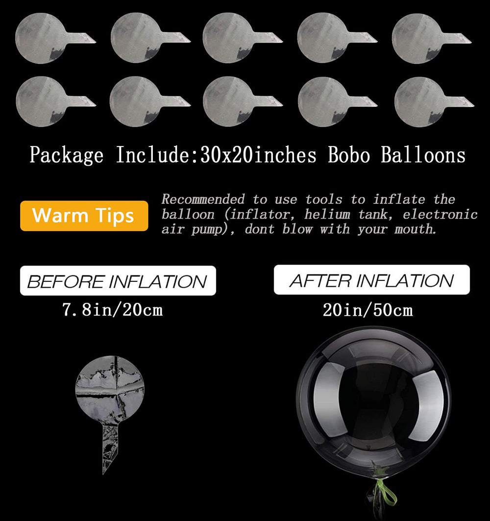 Aredpoook DIY-worthy bubble balloons for confetti, LED lights, ribbons