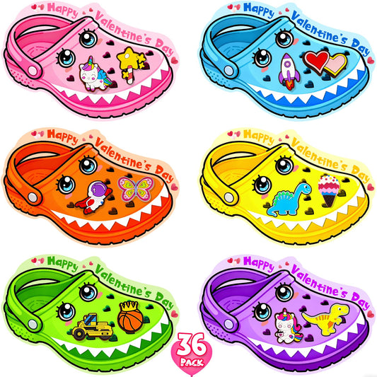 Arfun valentines cards six designs for kids, ideal for classroom exchanges.