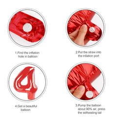Argthjy 40 inch red foil number balloon in action at a celebration
