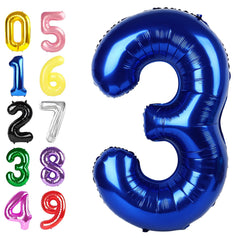 Argthjy 40-inch navy blue number 3 balloon, bold centerpiece for stunning birthday photos.
