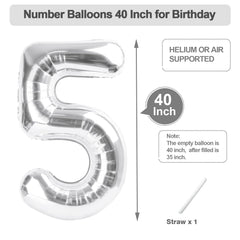 Argthjy 40-inch green number balloon brings cheerful color to events