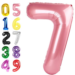 Argthjy 7-balloon-pearl-pink-number front view for standout birthday decor.