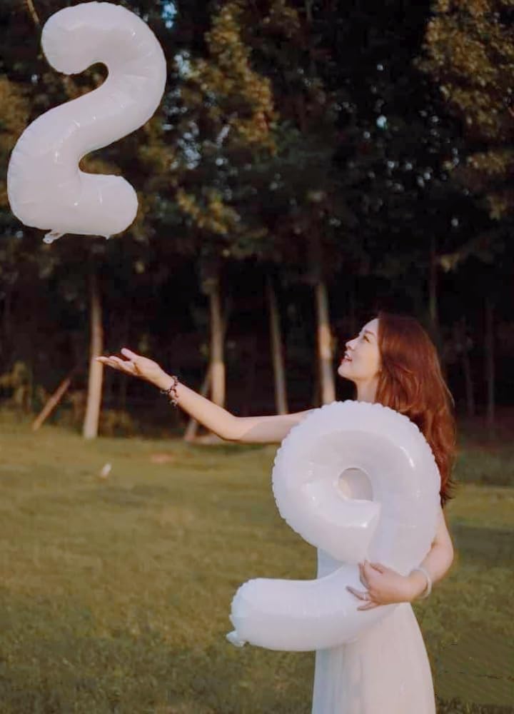 Argthjy 40-inch pink foil number balloon for playful celebrations