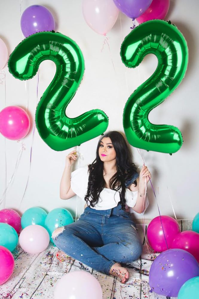 Argthjy foil number balloon easy inflate with straw included.
