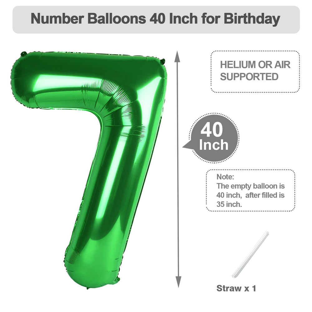 Argthjy multicolor number 7 balloons add vibrant versatility.