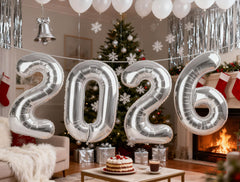 Argthjy Silver 2026 22-number balloon, 40-inch foil shines in photos and celebrations.