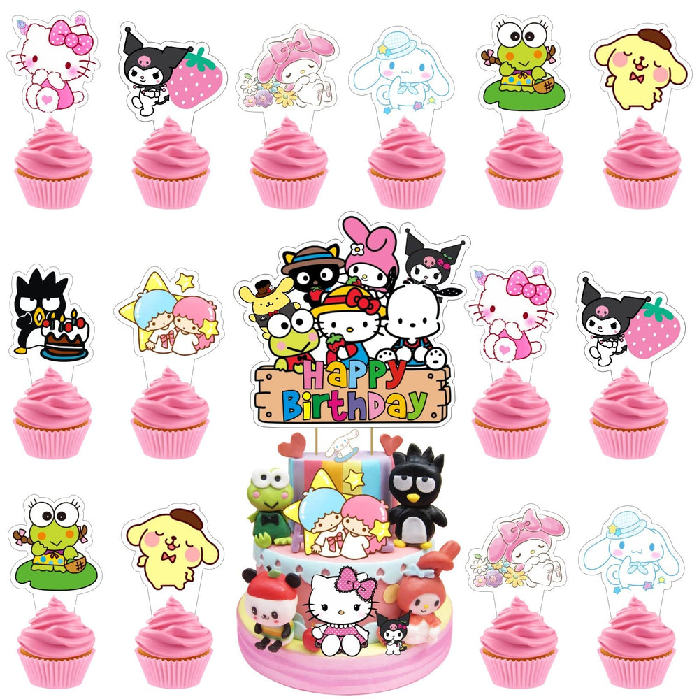 ARHAVI Kitty and Friends cake topper for centerpiece celebration.