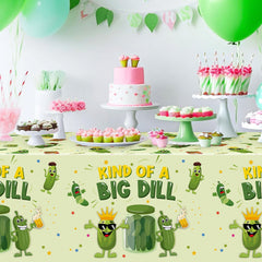 ArianQicult cucumber themed tablecloth adds birthday decor charm