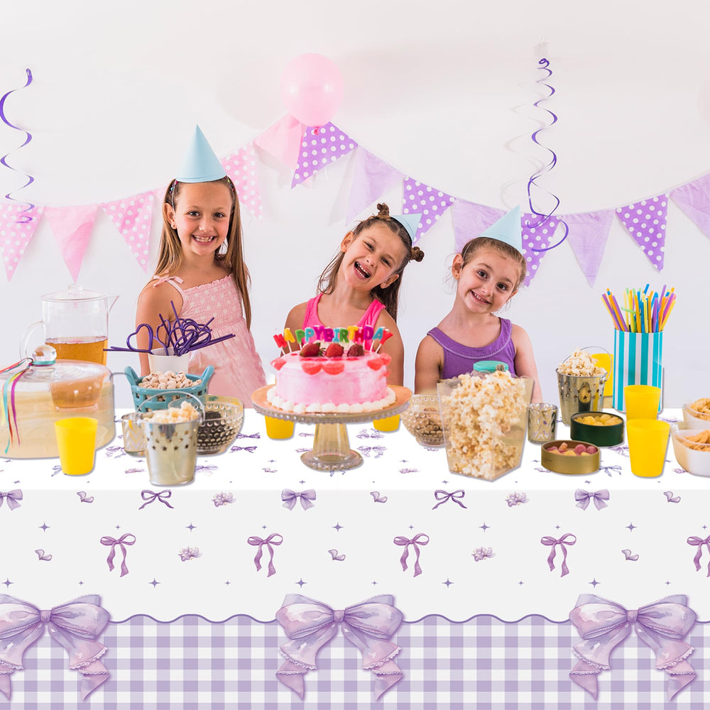 ArianQicult purple bow tablecloth versatile for crafts and gift wrapping ideas