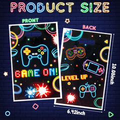 ArianQicult video game bags neon back pattern enhance table aesthetics at celebrations.