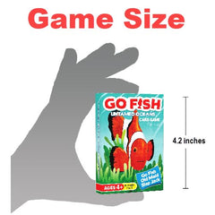 GO FISH Untamed Oceans instruction card detailing three games