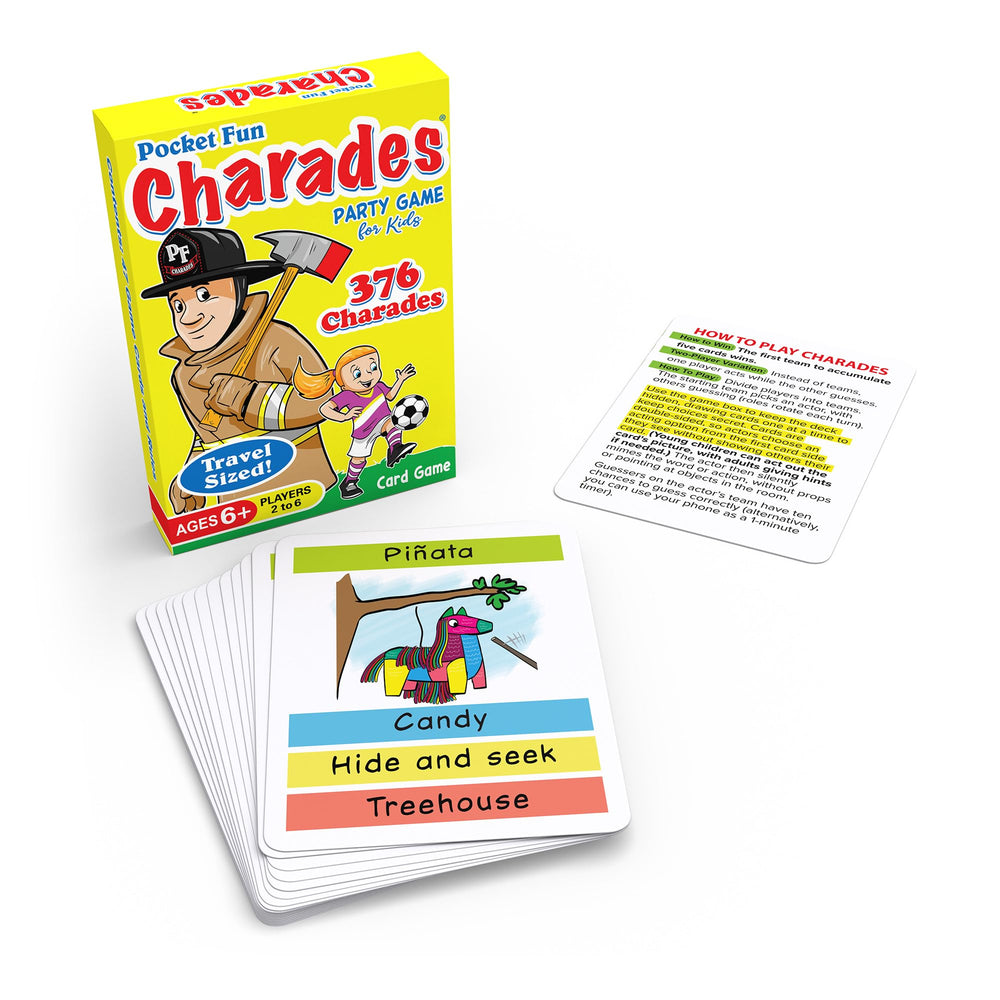Kids playing Pocket Fun Charades together for screen-free family fun.