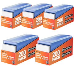 Arjiekwei 1000 card sleeves pack protects and showcases sports cards.