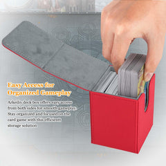 Arkeiliy card deck box magnetic buckle offers quick secure closure