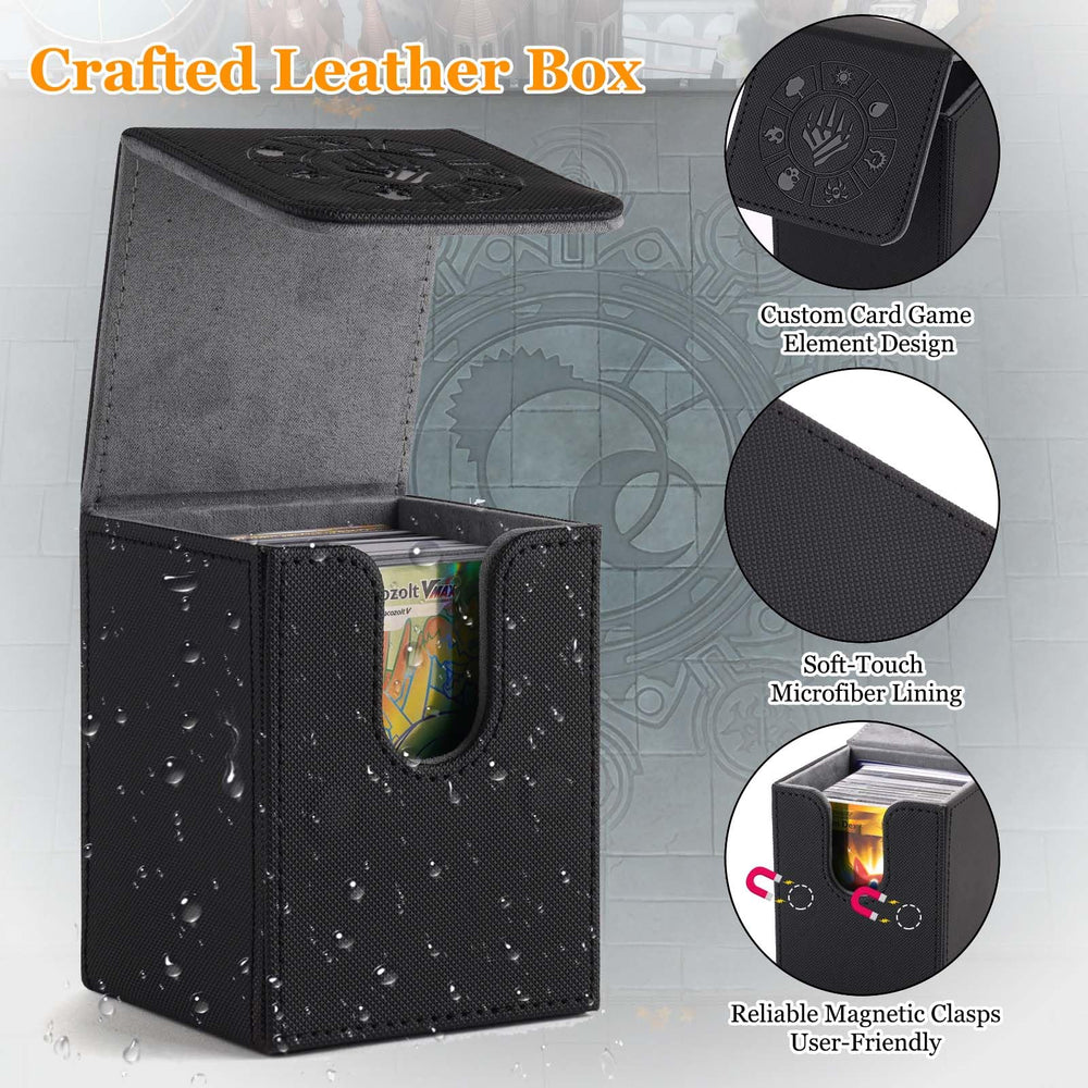 Arkeiliy deck box with magnetic buckle closed for secure travel