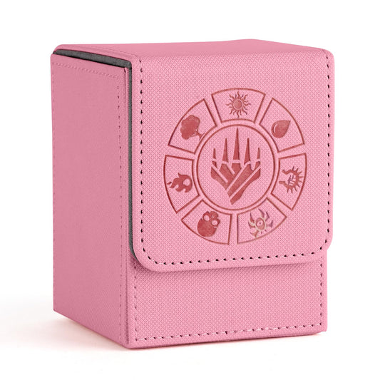 Arkeiliy pink deck box closed for secure MTG storage
