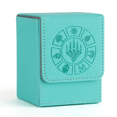Arkeiliy turquoise deck box exterior shows sleek, portable design.