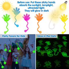 Armaytoy orange glow sticky hands ideal for party favors and games