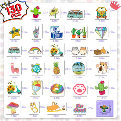 Arme 130Pcs laptop stickers with precision cuts for clutter-free surfaces