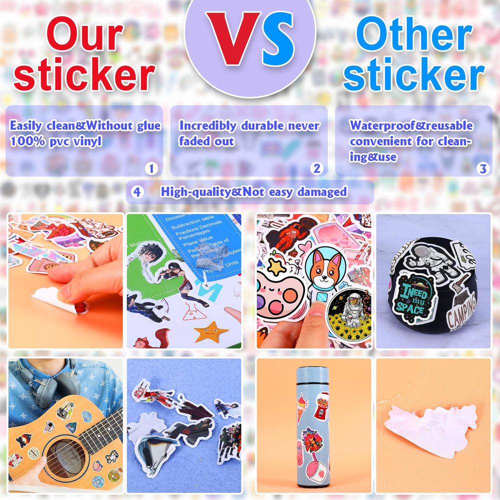 Arme 130Pcs notebook stickers for durable, waterproof journaling embellishments