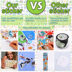 Arme 600Pcs animal stickers upgrade skateboards with water-resistant, sturdy designs.