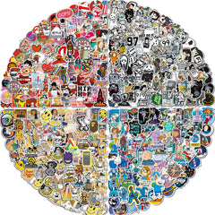 Arme 400pc sticker pack with various designs for laptops and more