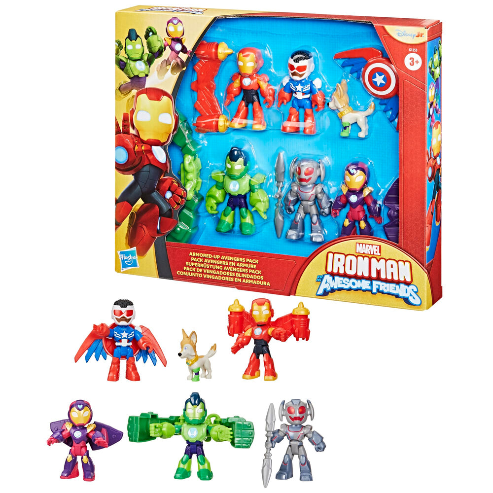 Armor-up accessories image showing detachable gear for creative play