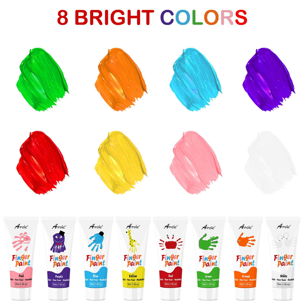 AROIC teen-friendly art session with finger paints encouraging creative exploration