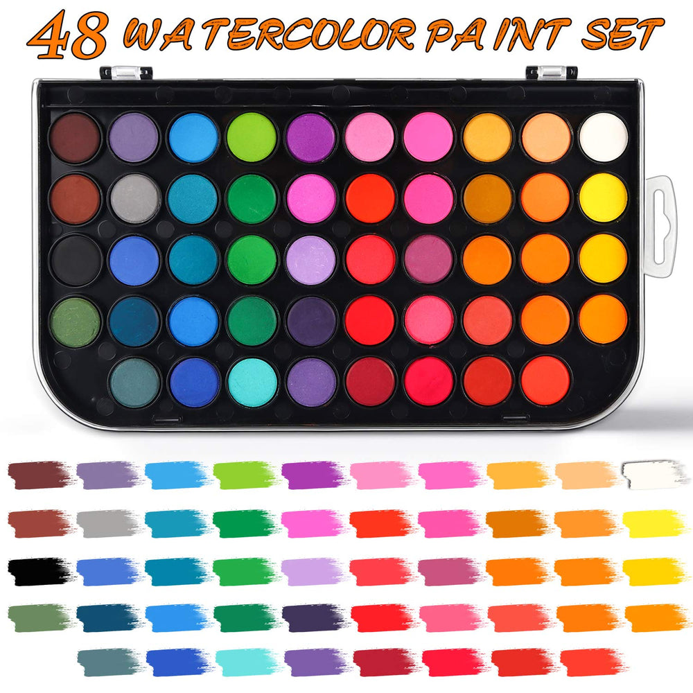 AROIC Watercolor Paint Set brushes enable precise strokes and easy cleanup.