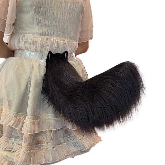 Aroogudo electric ears handmade in soft fleece for comfortable cosplay.