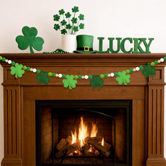 Arosche colorful felt banner is durable and reusable.