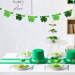 Arosche party garland suits windows, shelves, and tiered trays.