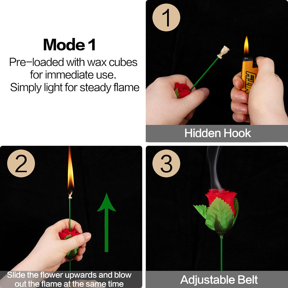 Arouselove Fire Rose wax block ready-to-use for instant flame tricks