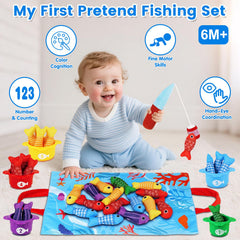 Arovan cloth fish set with soft fabric for tactile exploration and sorting.