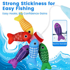 Arovan color sorting fish pieces to teach early math in play.
