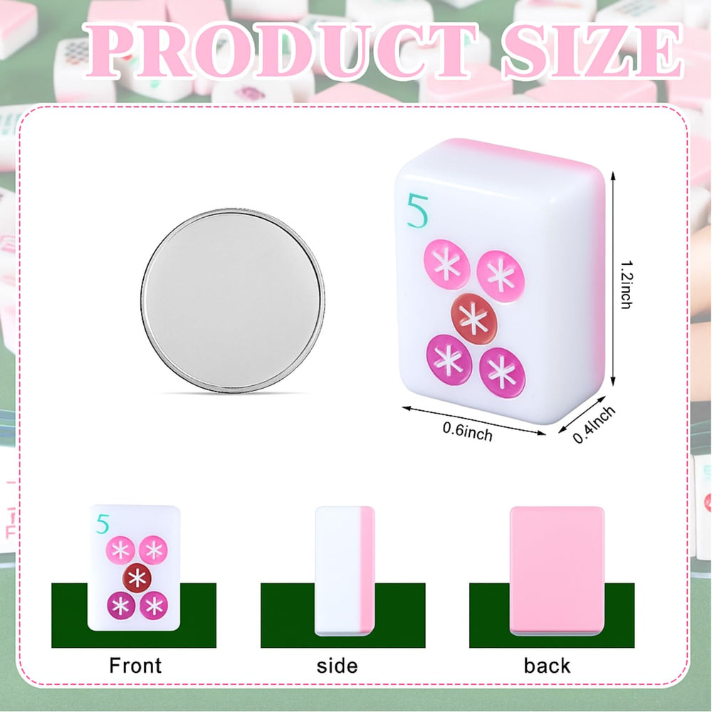 Arrowbash 1.2-inch Mahjong tiles highlight compact size for easy travel and storage