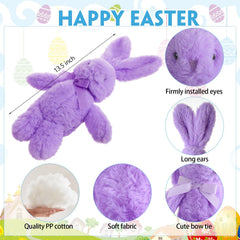 Arrowbash 24-piece bunny plush set in vibrant colors for Easter gifting.