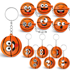 Arrowbash basketball face stress ball keychain for quick relief on the go.